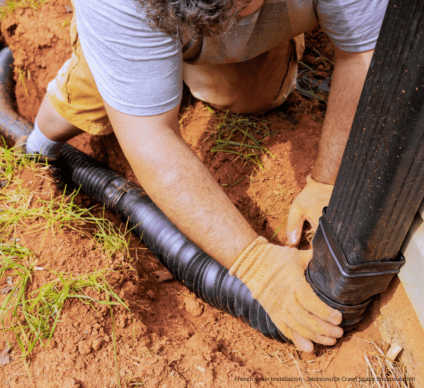 French Drain Installation - Jacksonville Crawl Space Encapsulation